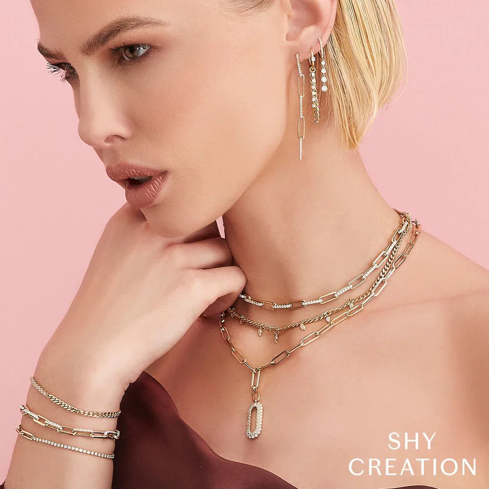 Pavé Diamond Paperclip Link Bracelet - 2.21 CTW - Image 2