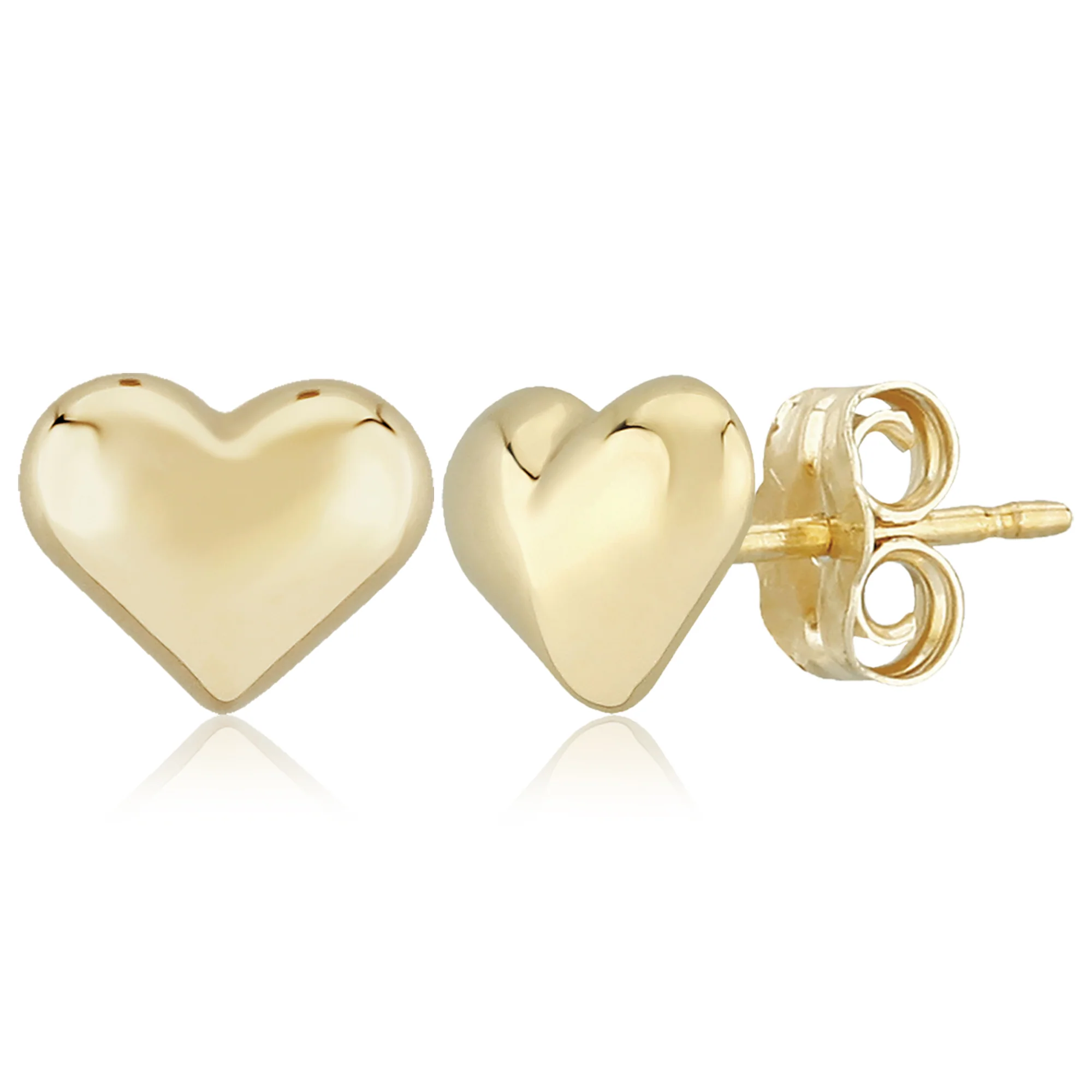 Puffed Heart Stud Earrings