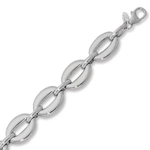 Puffed Oval Link Bracelet