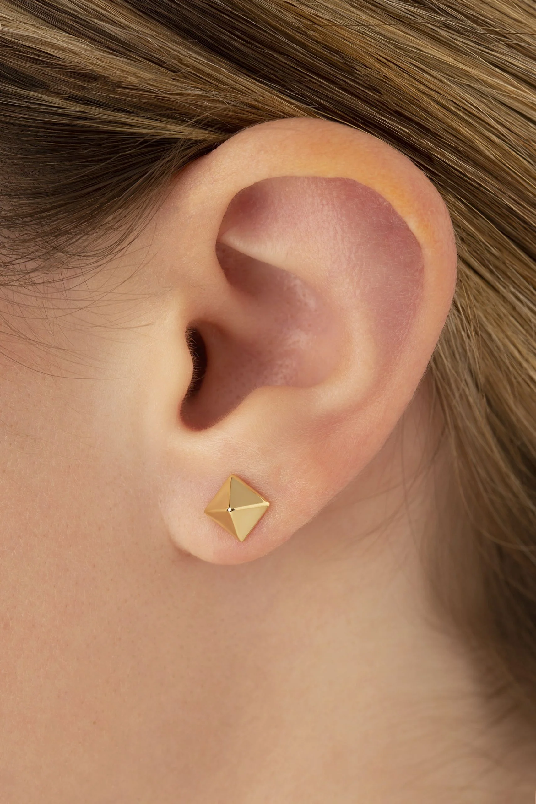 Pyramid Stud Earrings - Image 2