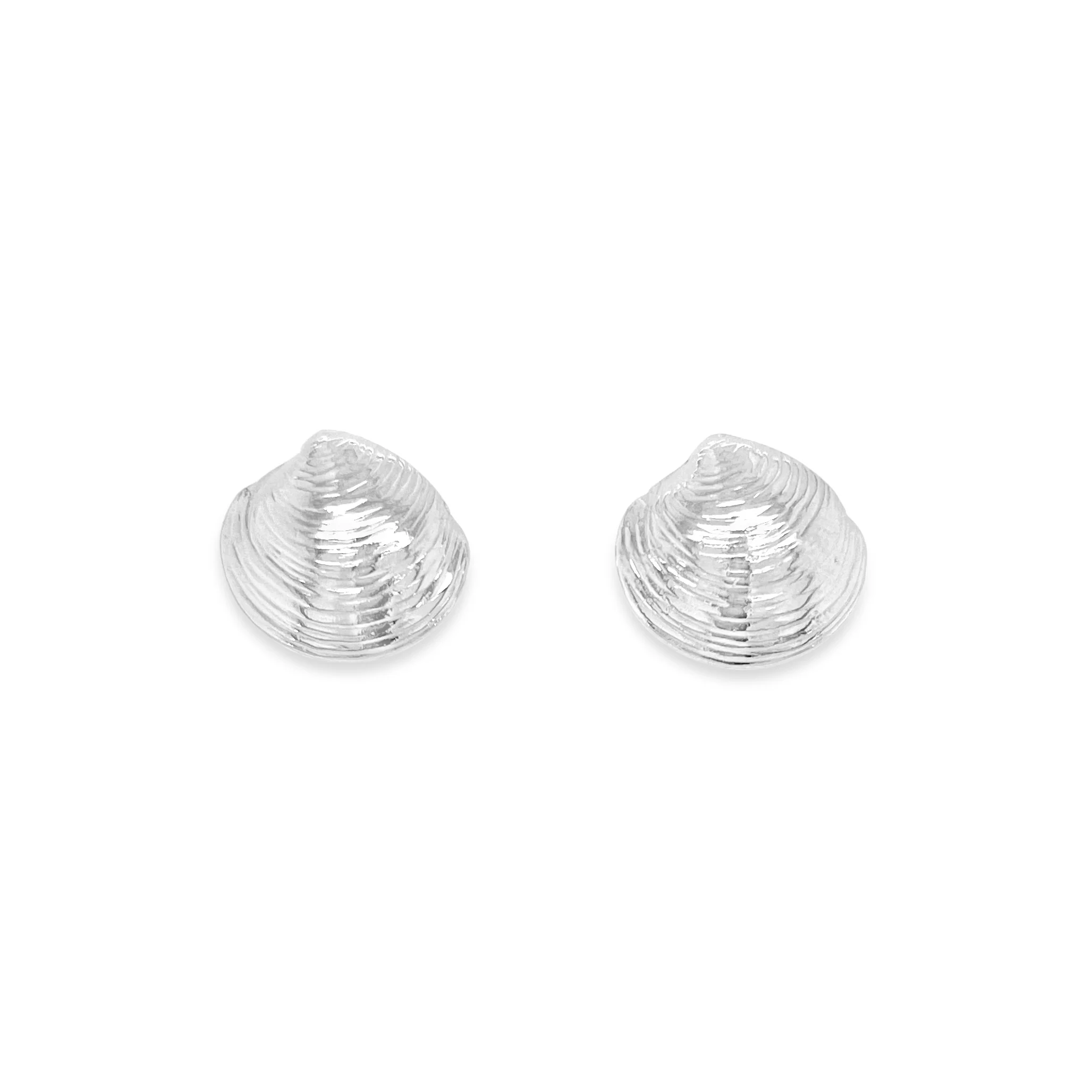 Quahog Shell Stud Earrings - Image 2