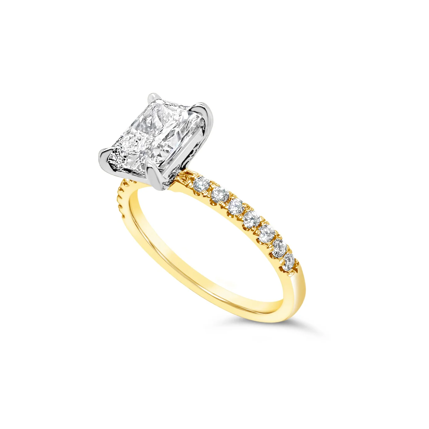 Radiant-Cut Diamond Solitaire Engagement Ring - Image 2