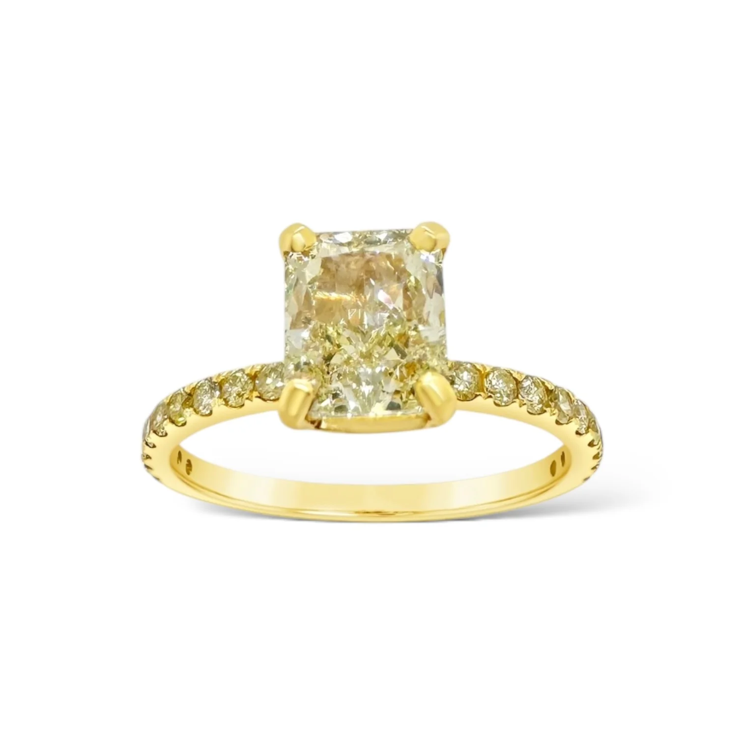 Radiant Yellow Diamond Engagement Ring