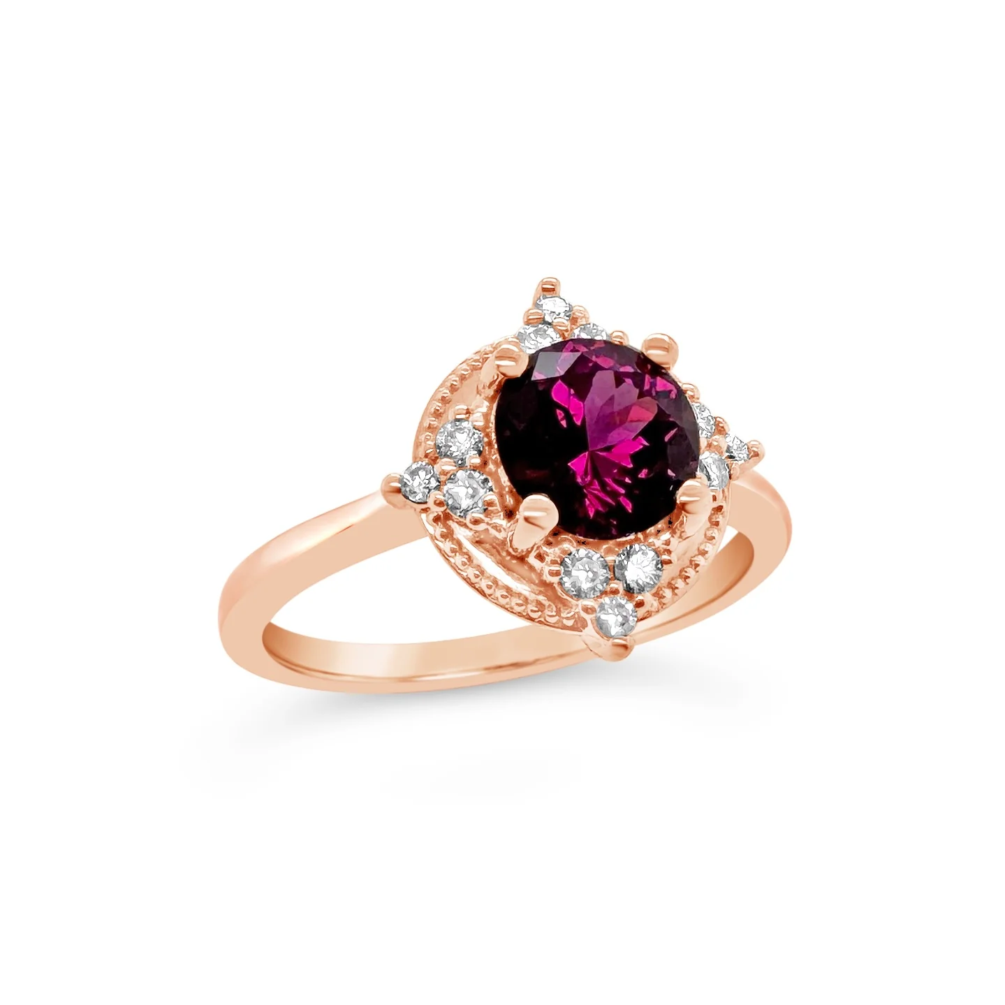 Rhodolite Garnet & Diamond Ring - Image 3