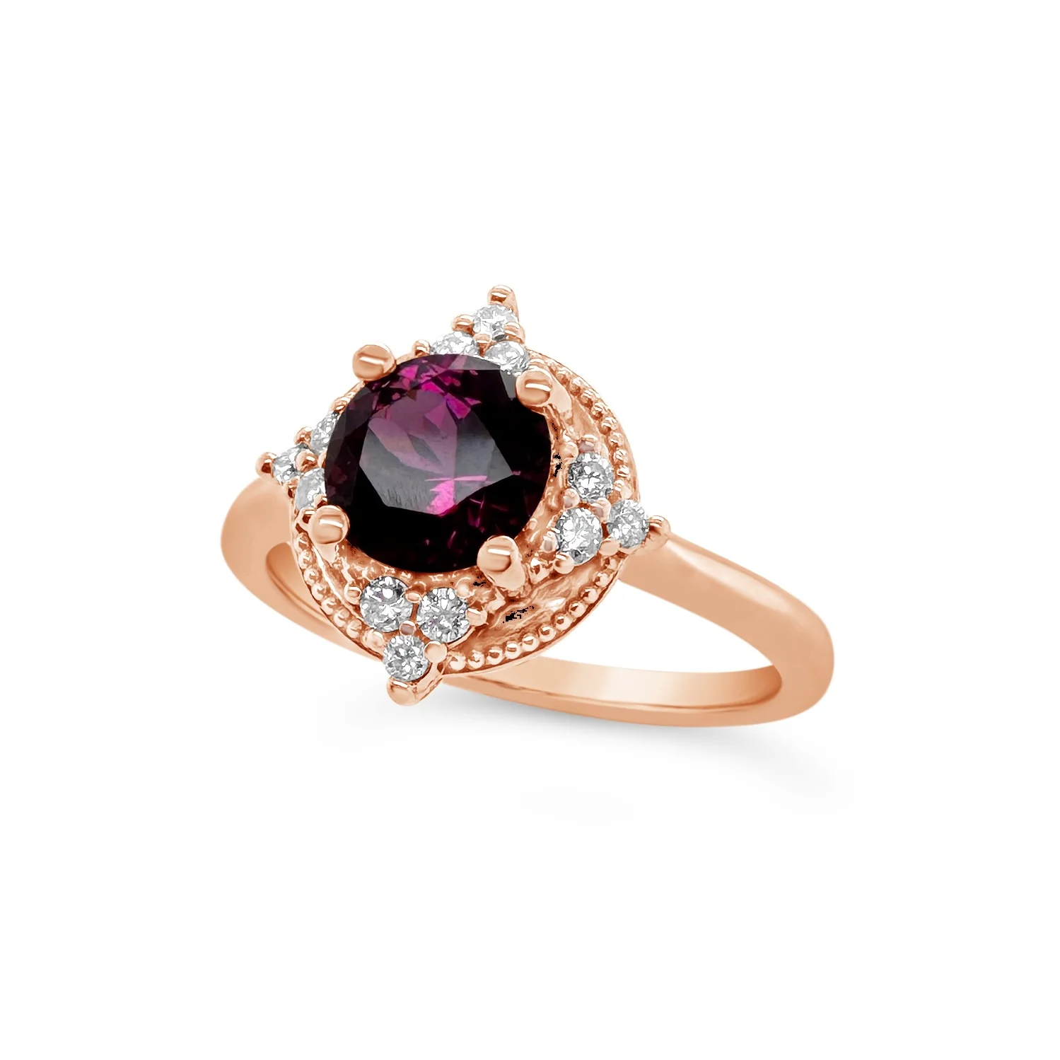 Rhodolite Garnet & Diamond Ring - Image 4