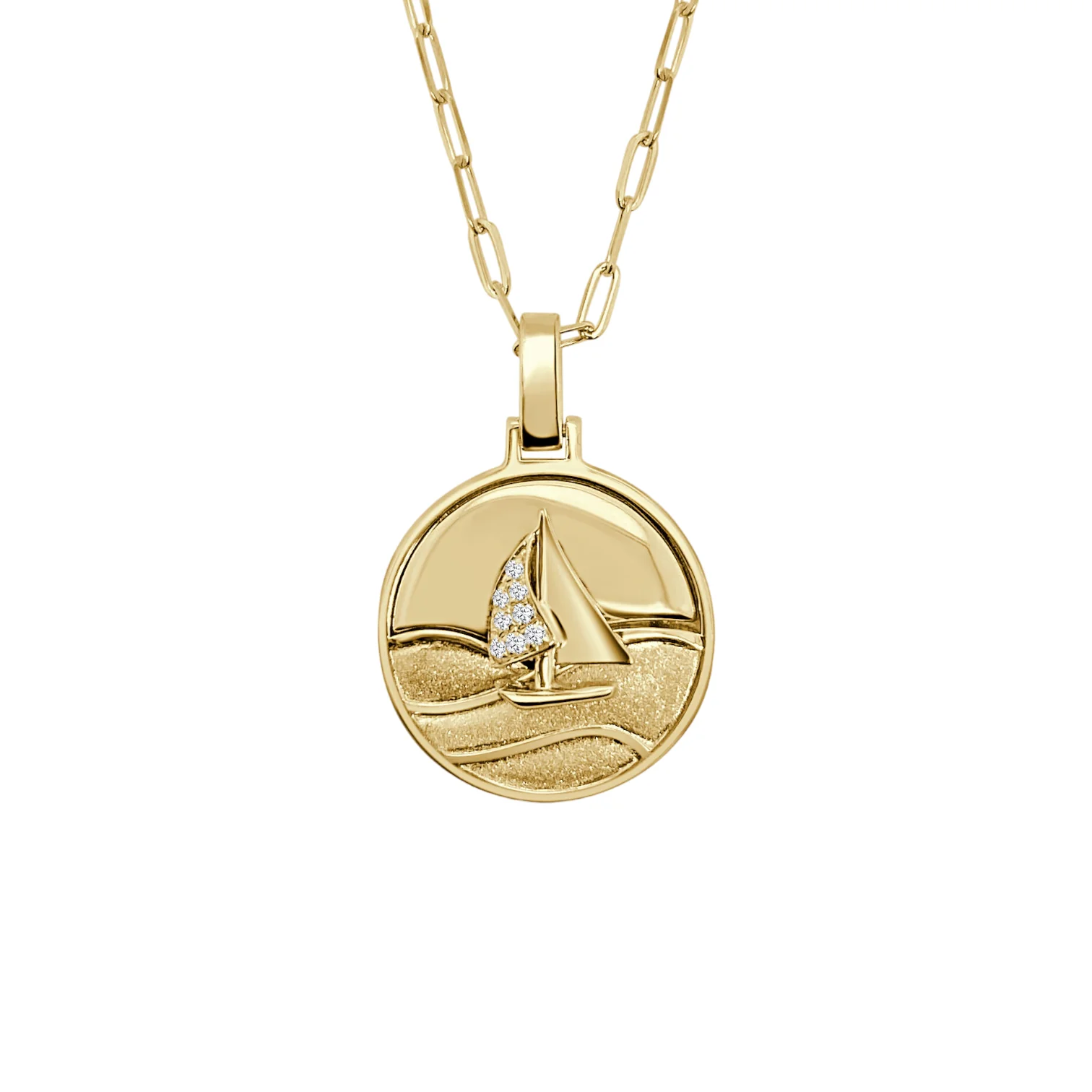 Sailboat Medallion Necklace