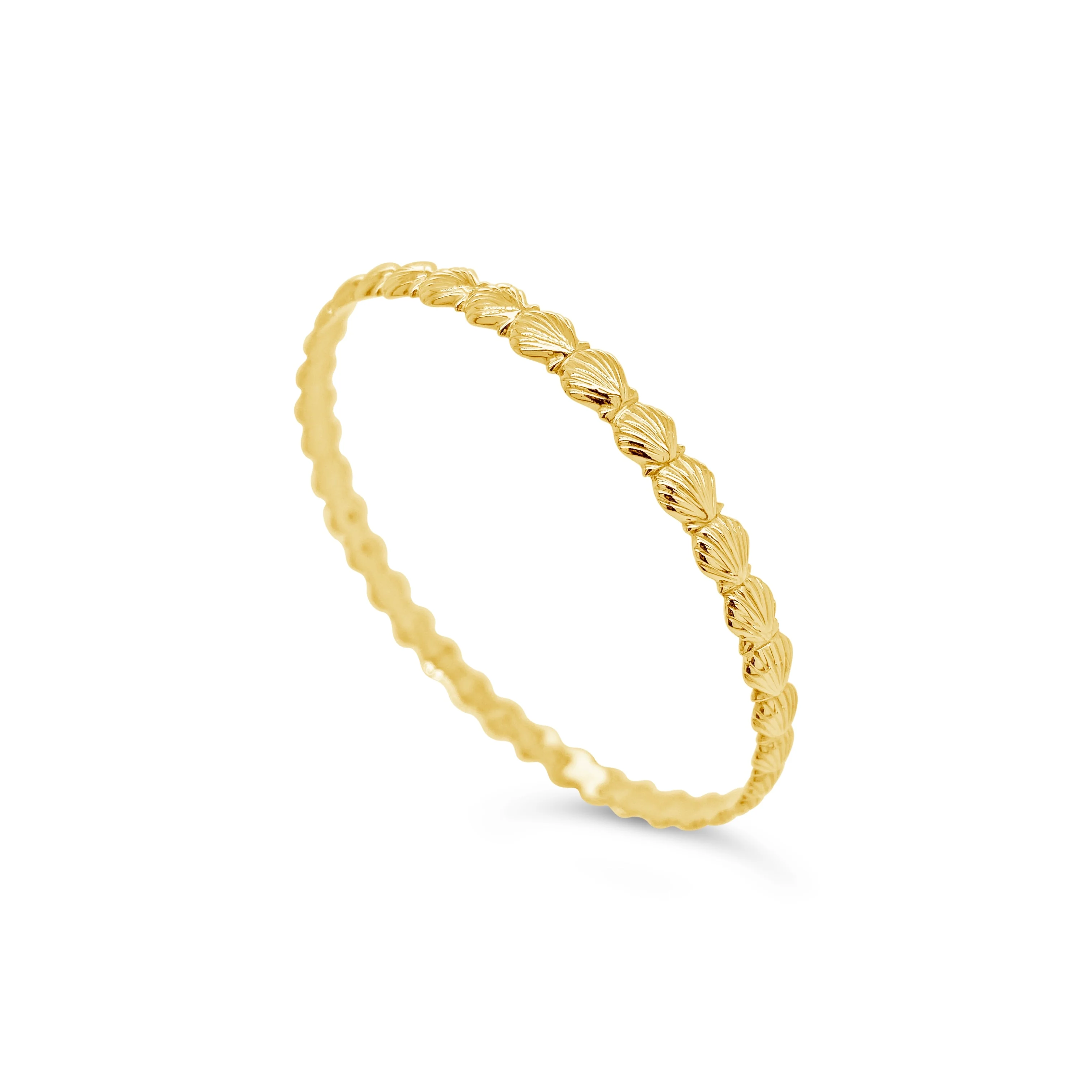 Scallop Shell Bangle Bracelet