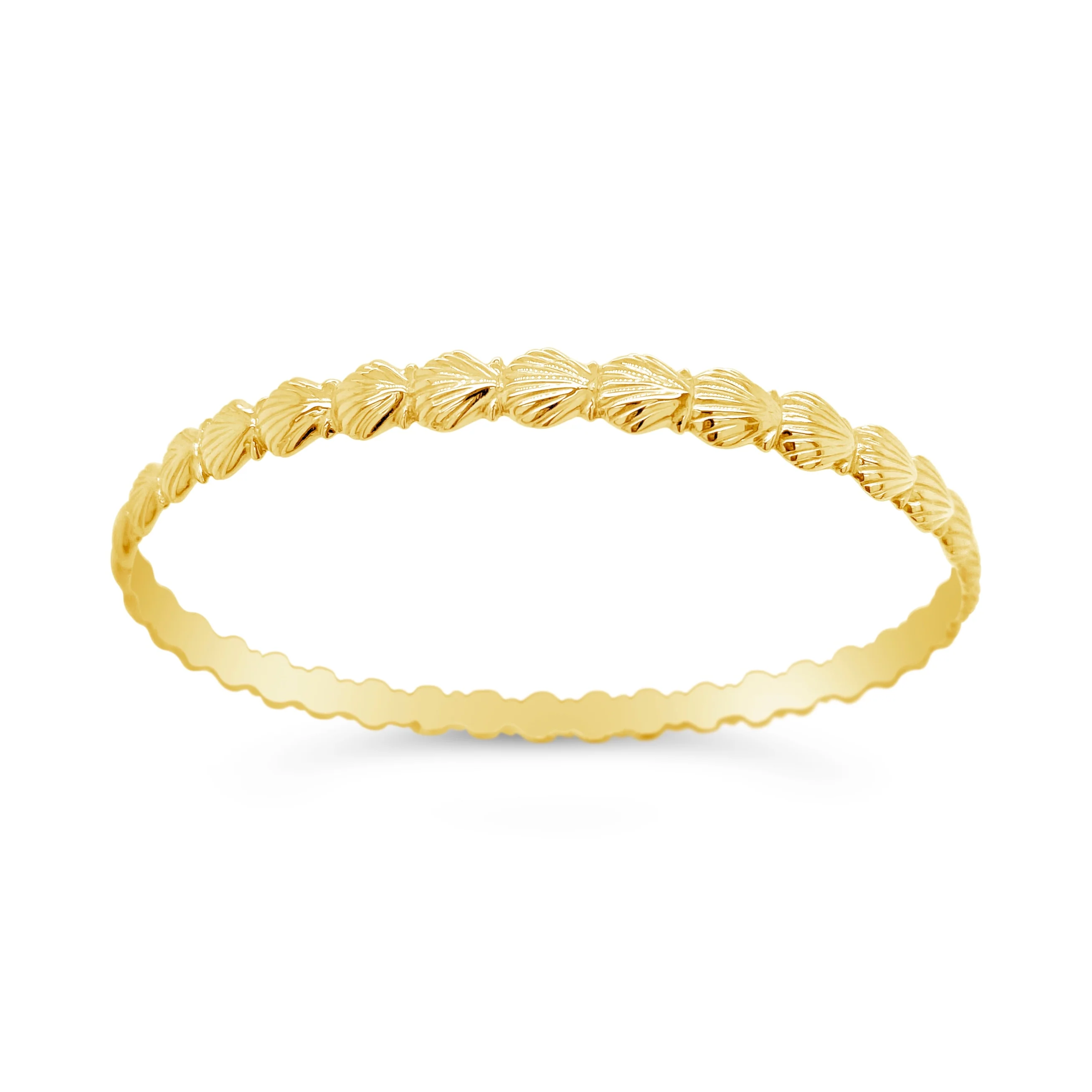 Scallop Shell Bangle Bracelet - Image 2