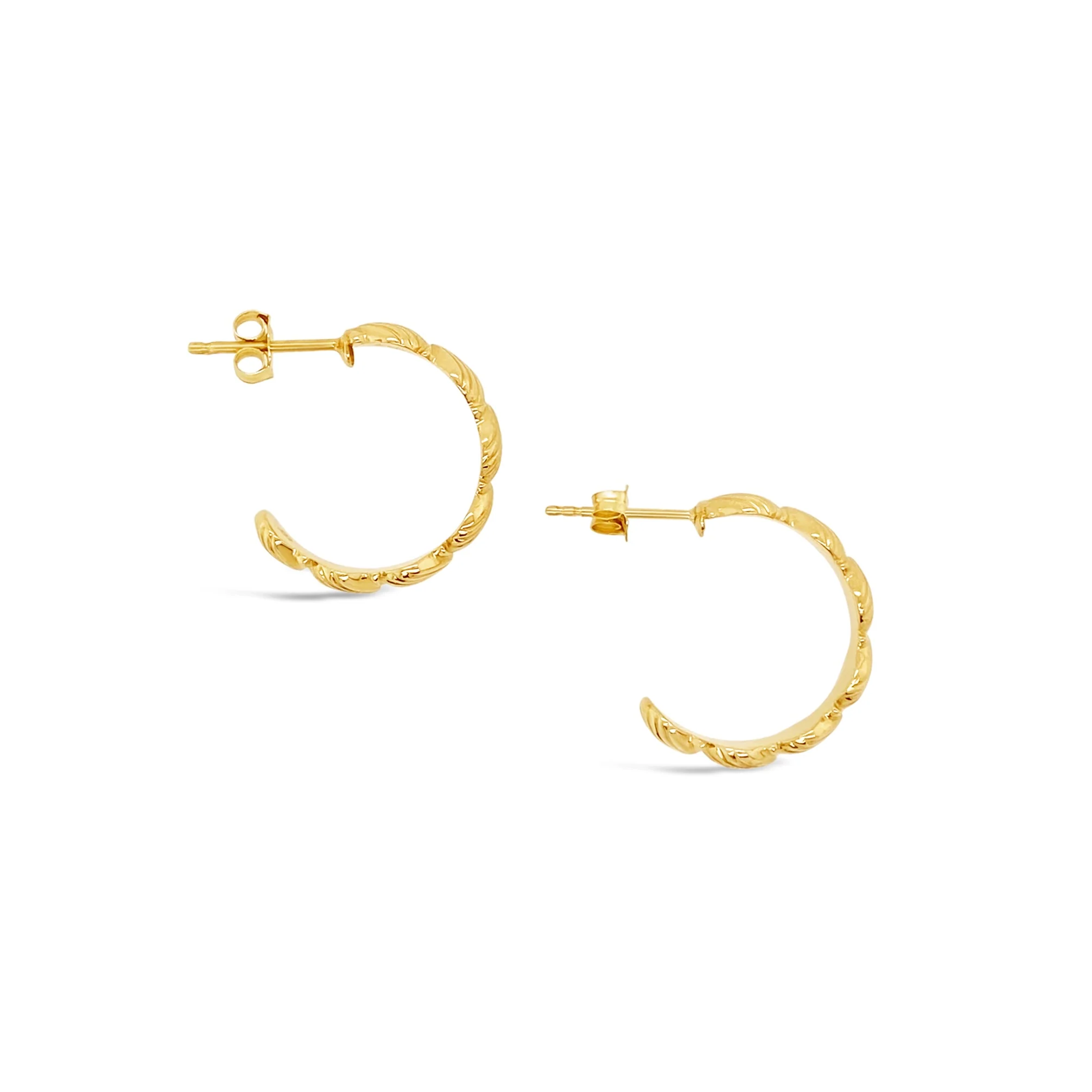 Scallop Shell Hoop Earrings - Image 3
