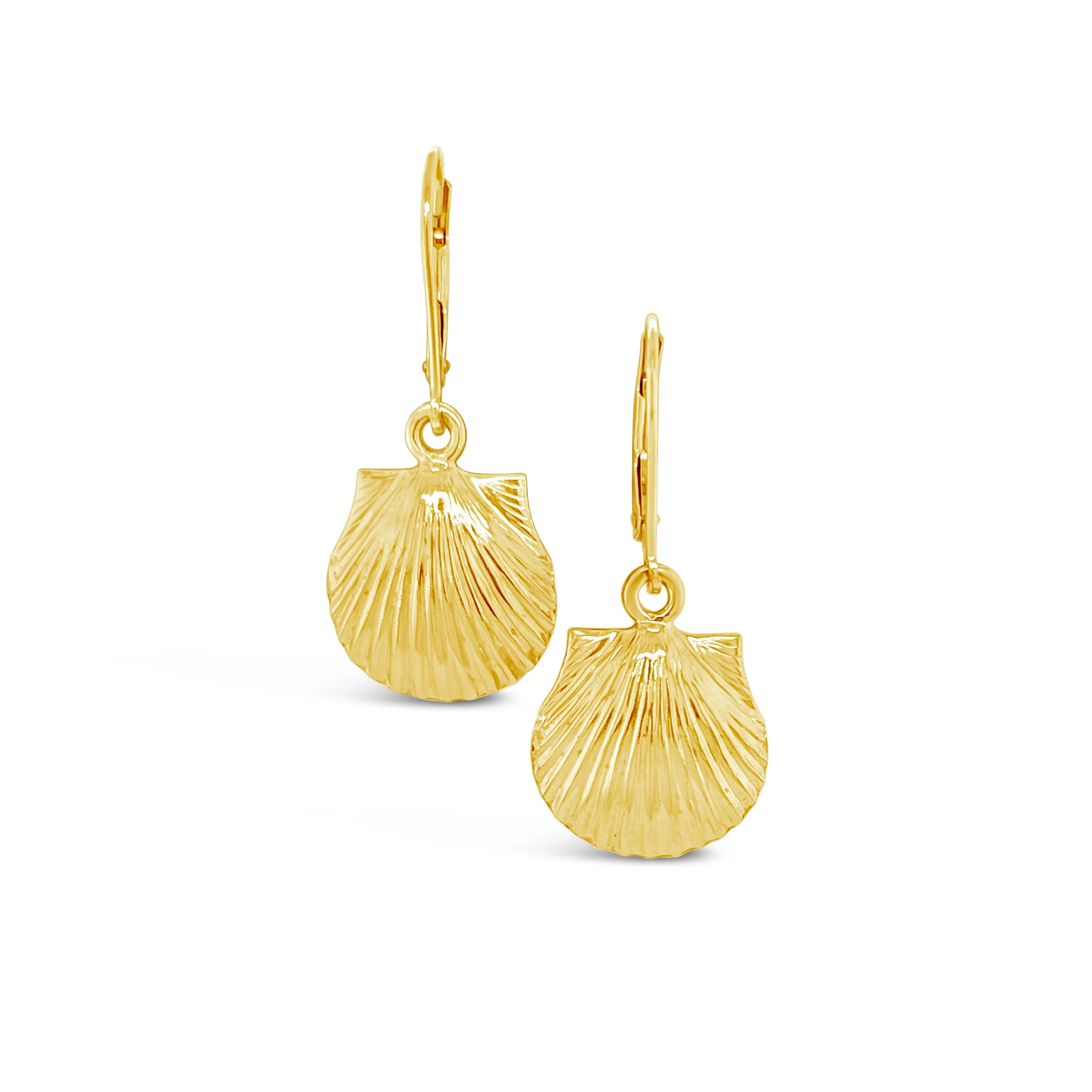 Scallop Shell Leverback Earrings