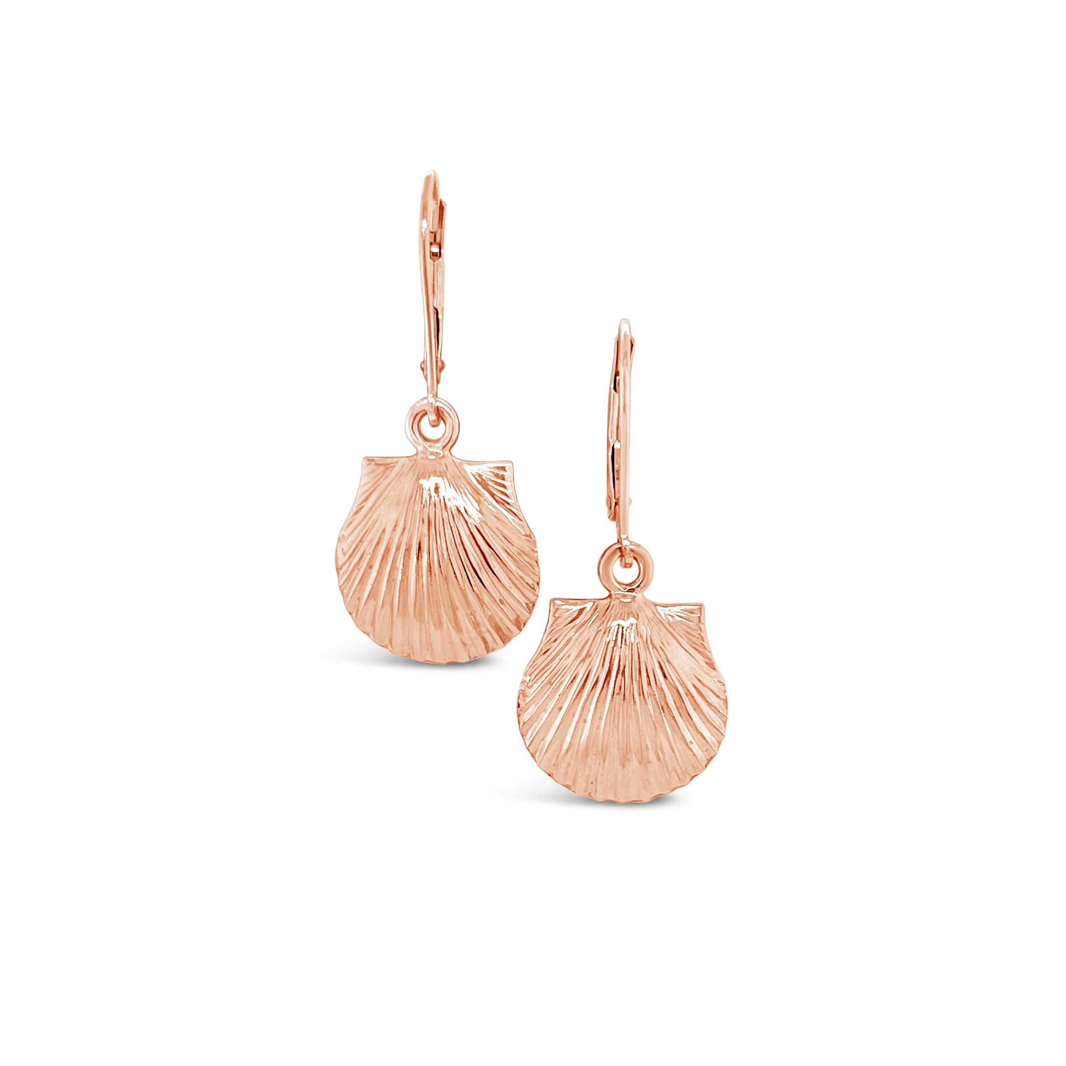 Scallop Shell Leverback Earrings - Image 3