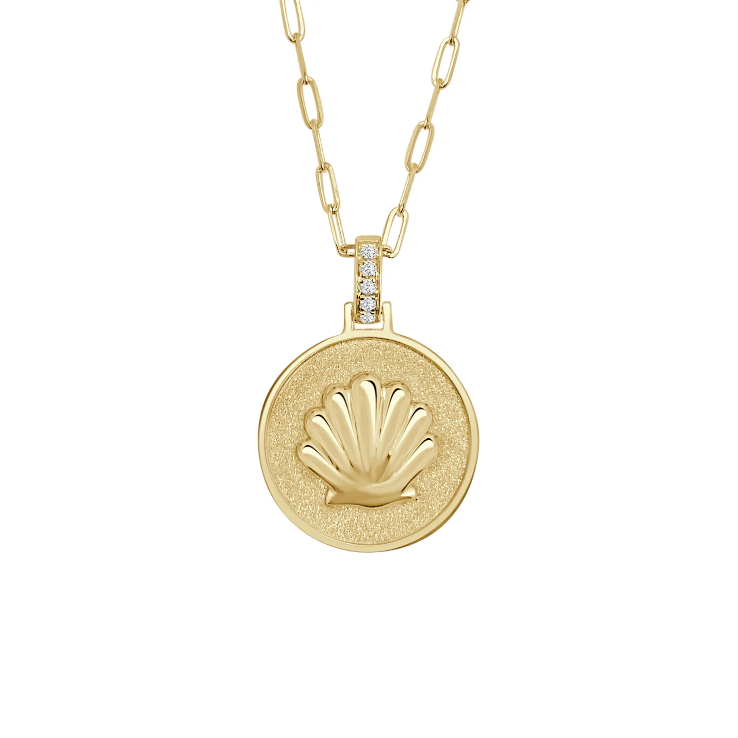 Scallop Shell Medallion Necklace
