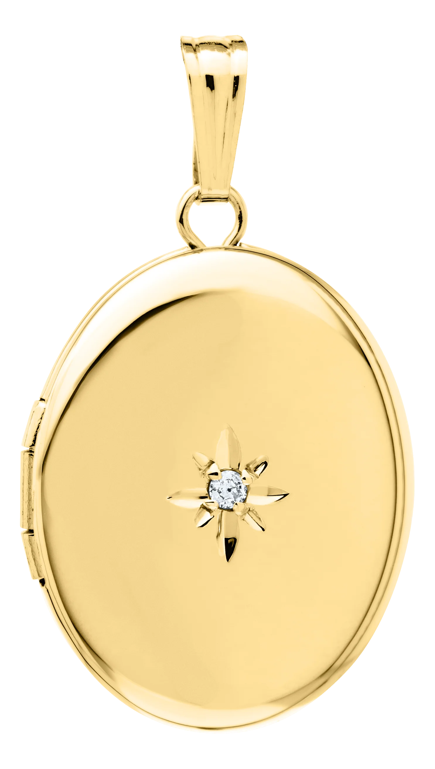 Small Oval Locket with Diamond