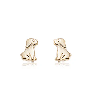 Small Puppy Dog Stud Earrings
