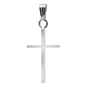 Small Wedged Cross Necklace