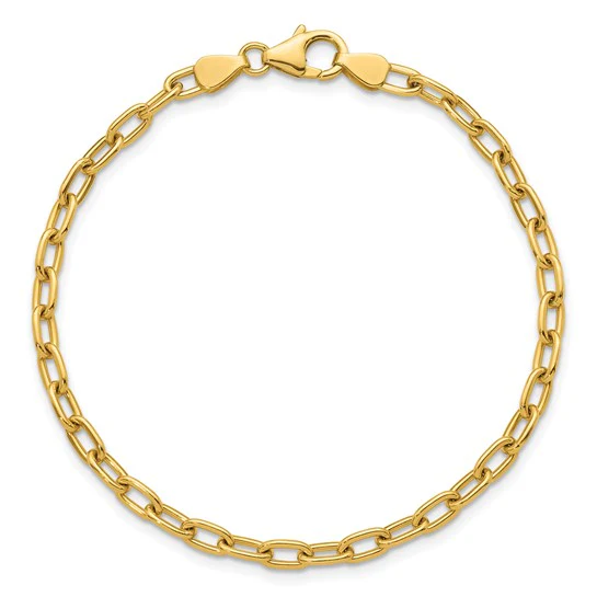 Solid 3.6MM Oval Cable Link Bracelet