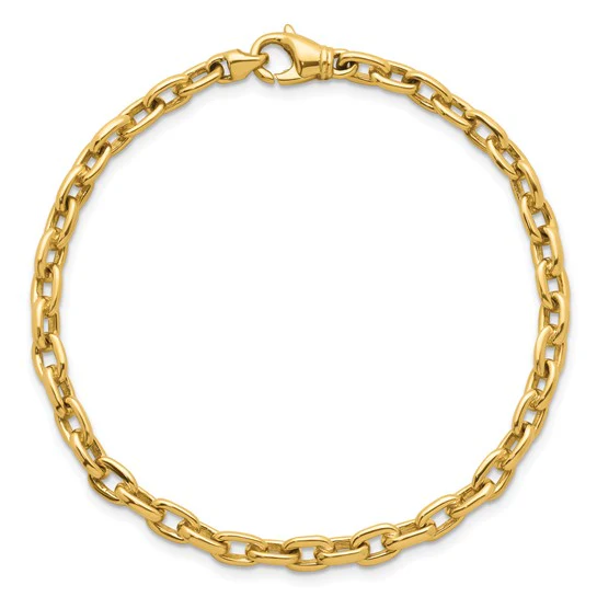 Solid Classic Oval Cable Link Bracelet