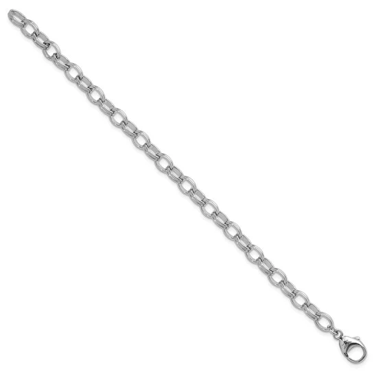 Sterling Silver 6.5MM Oval Link Bracelet - Image 3