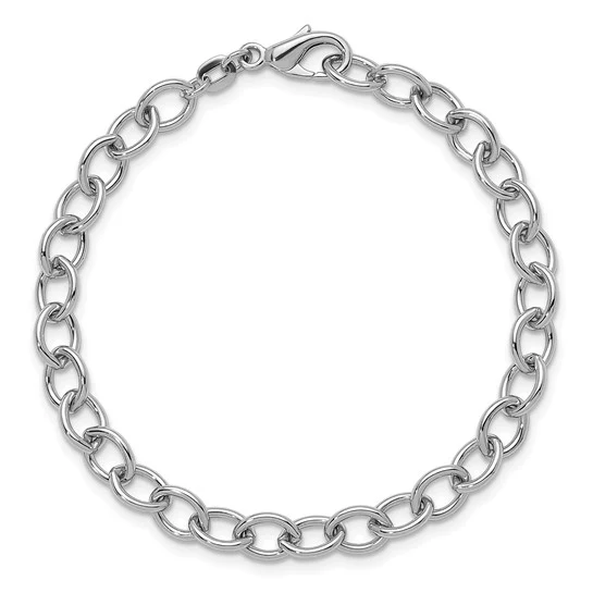 Sterling Silver Medium Oval Link Bracelet