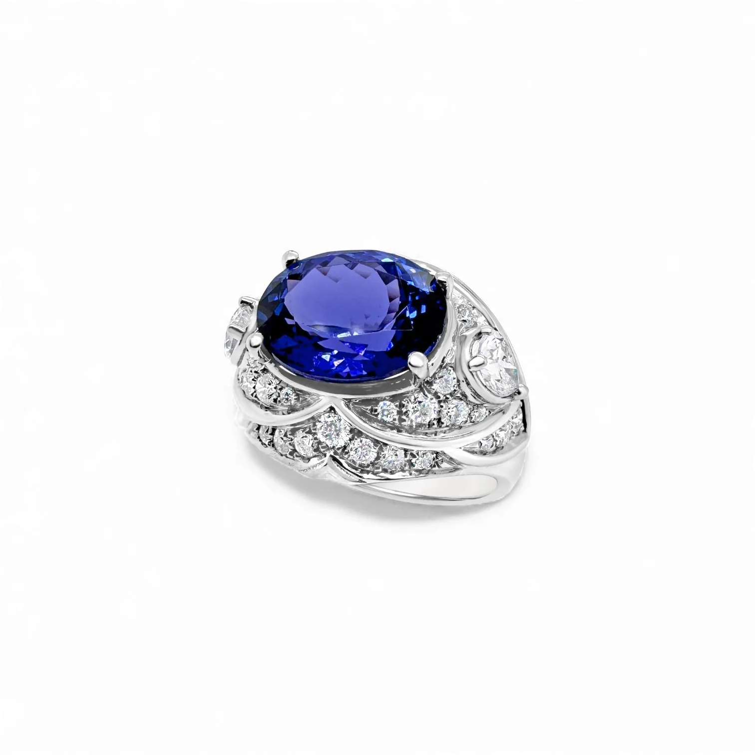 Tanzanite & Diamond Cocktail Ring