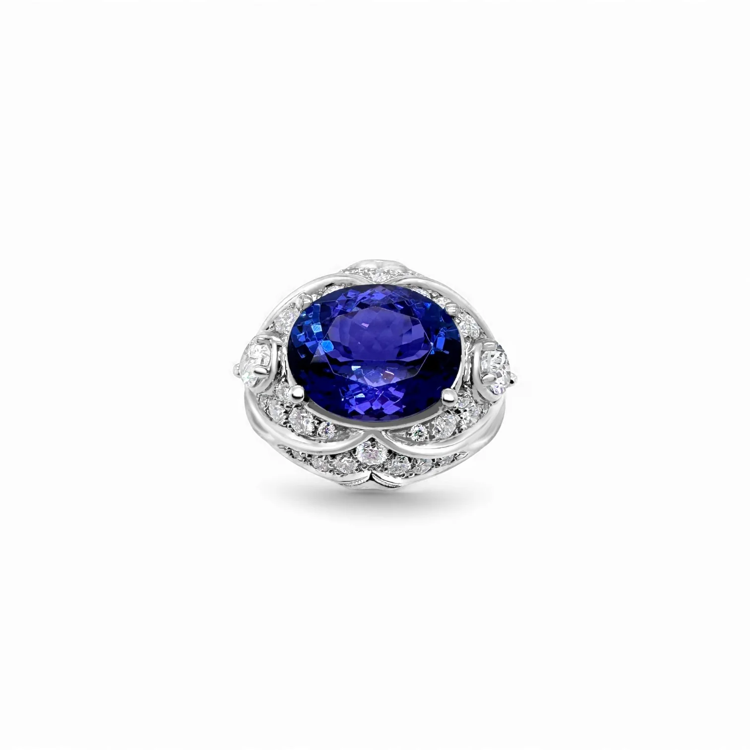 Tanzanite & Diamond Cocktail Ring - Image 3