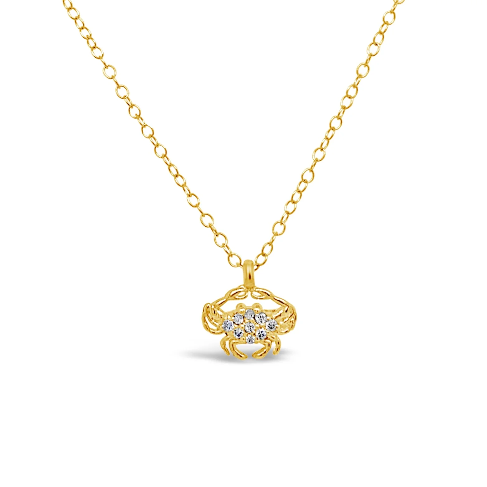 Tiny Diamond Crab Necklace