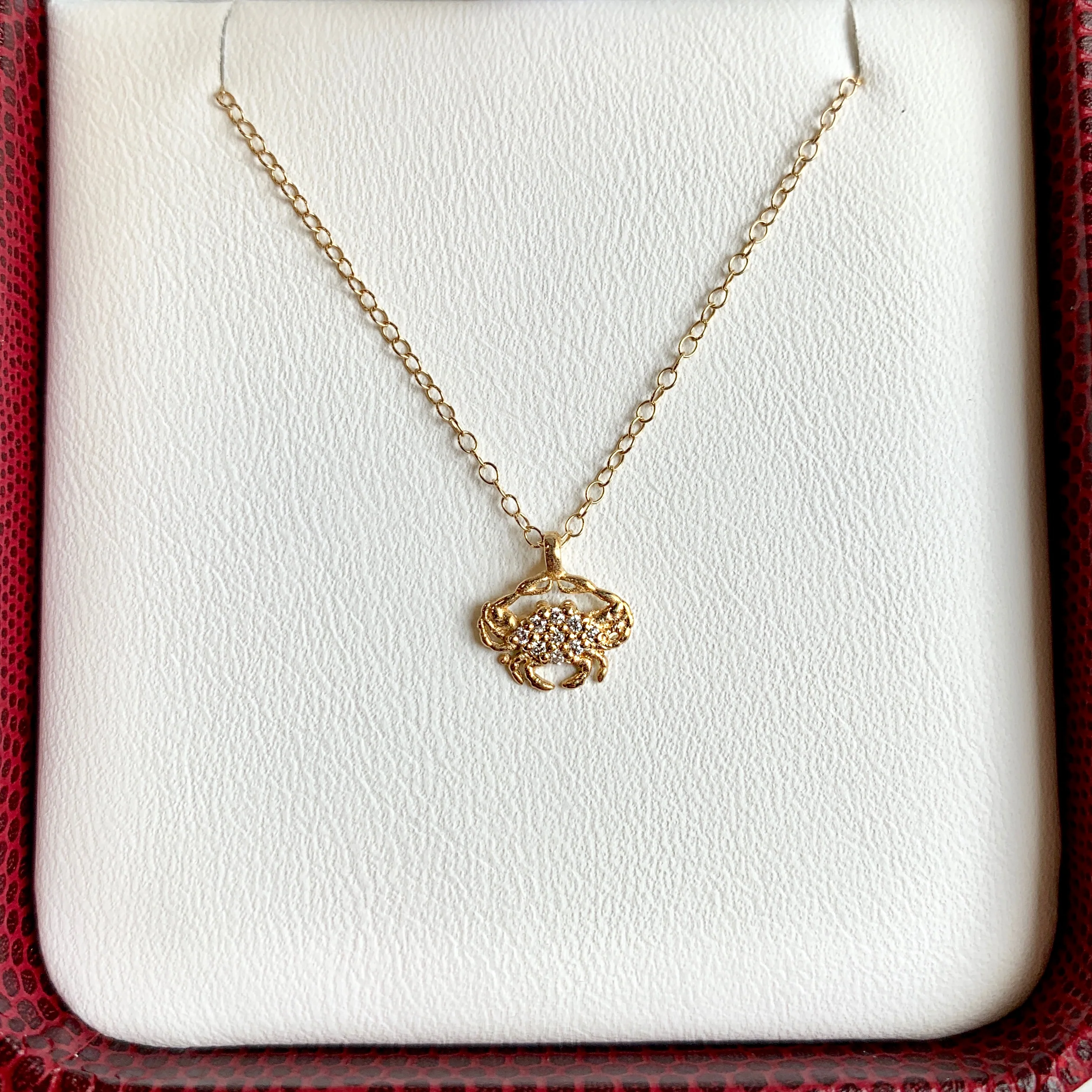 Tiny Diamond Crab Necklace - Image 2