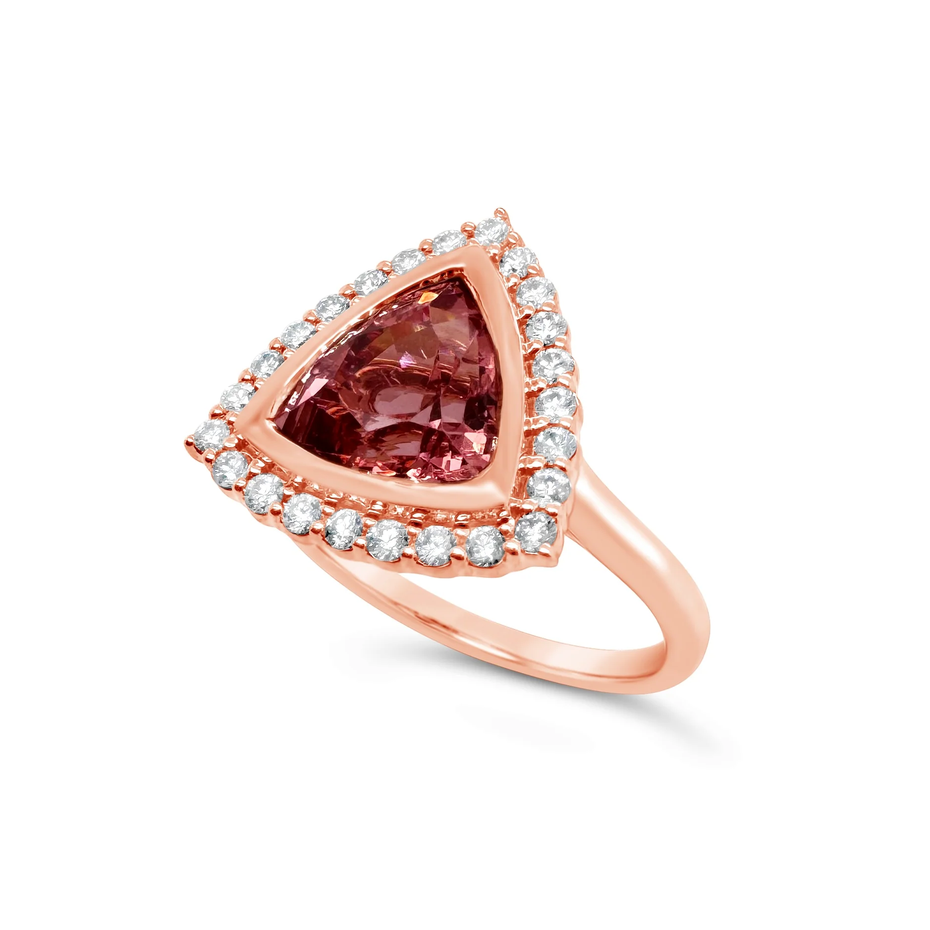 Trillion Pink Spinel & Diamond Ring - Image 2