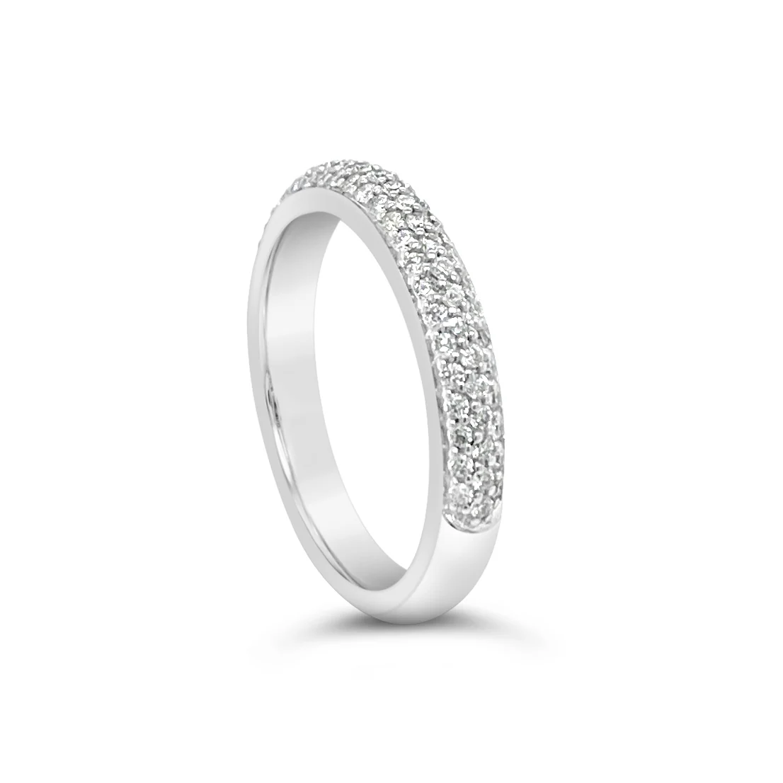 Triple Row Pavé Diamond Stackable Ring - Image 3