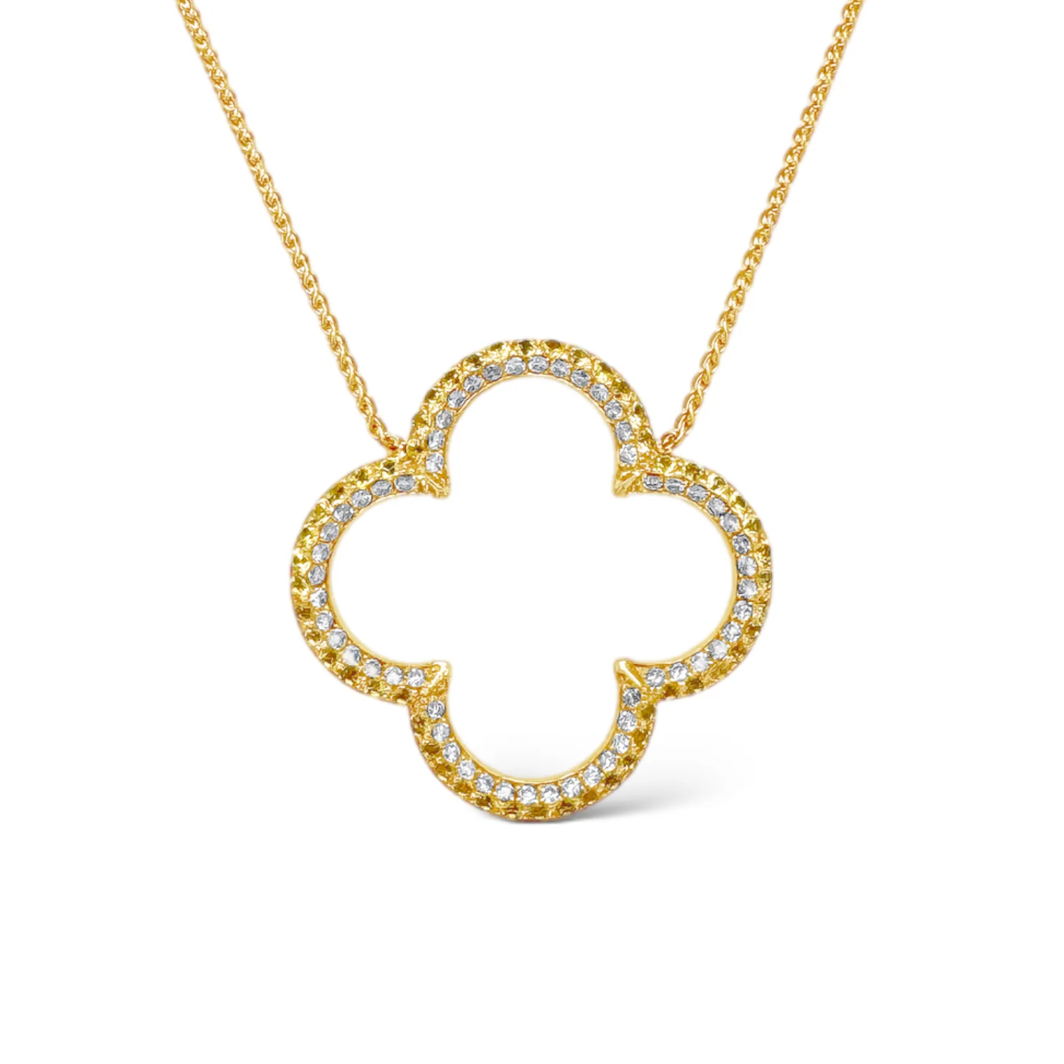 Yellow Sapphire Flower Necklace