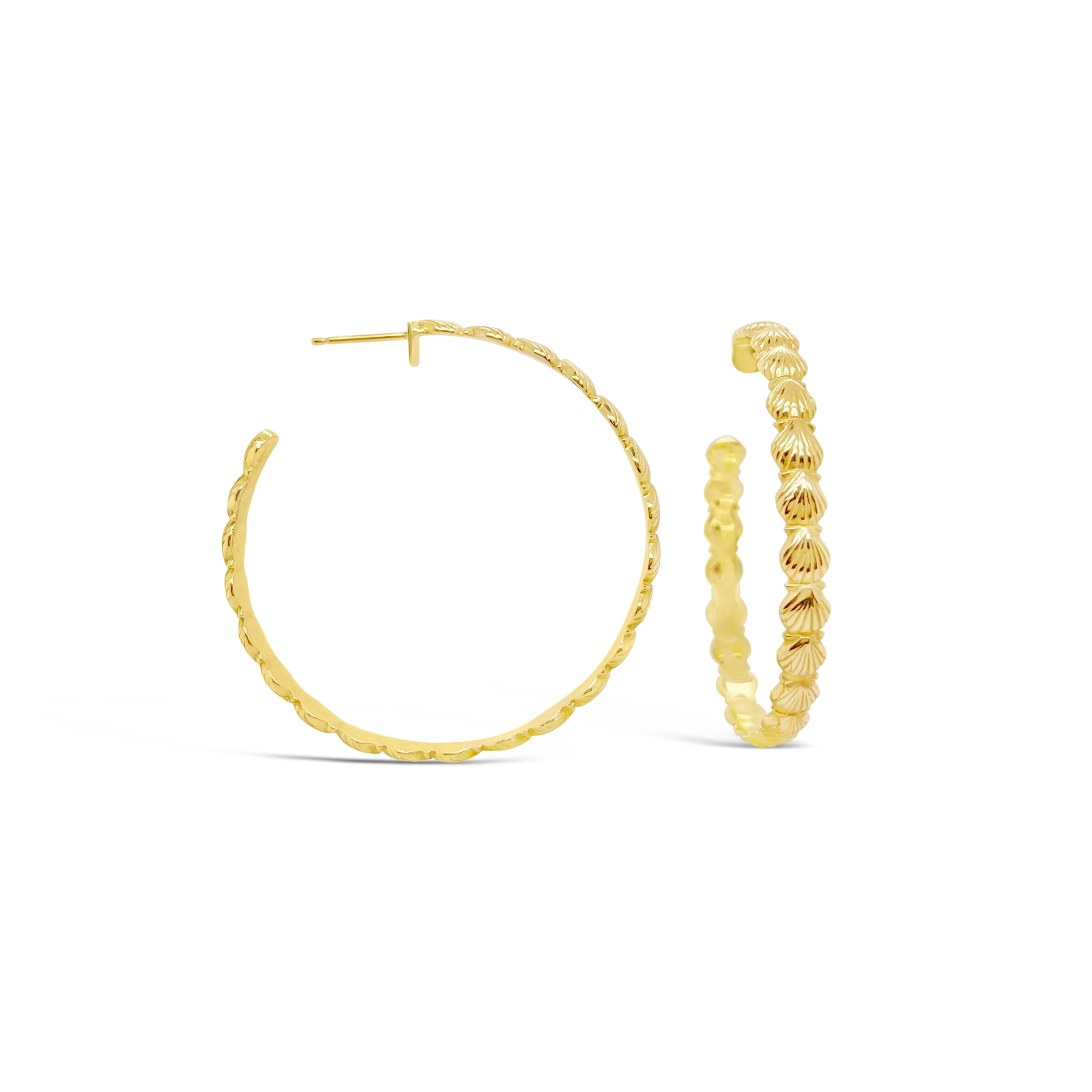 Extra Large Scallop Shell Hoops