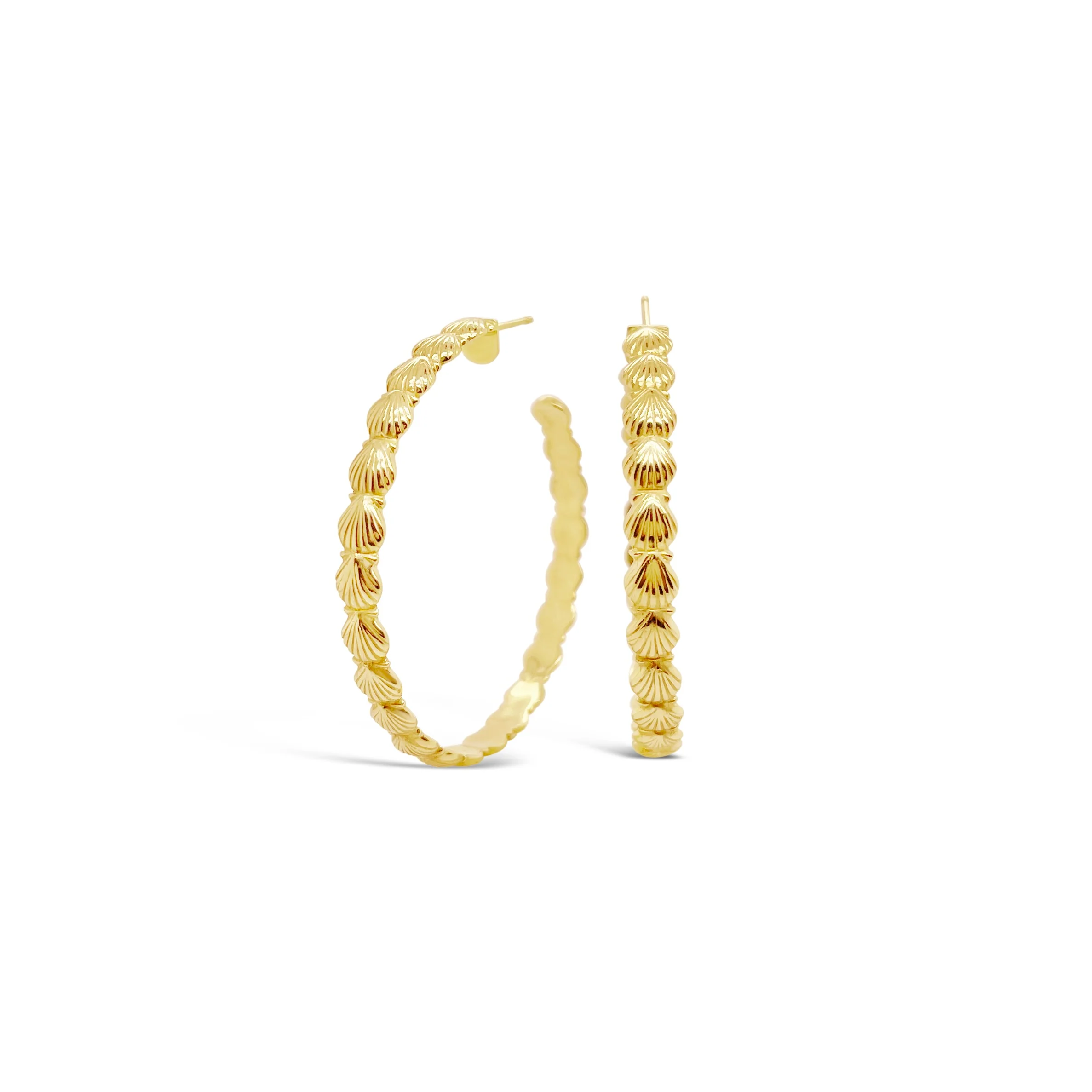 Extra Large Scallop Shell Hoops - Image 2
